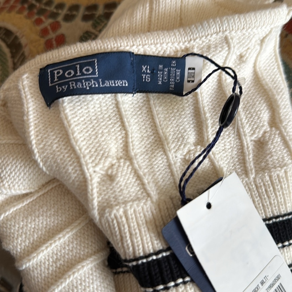 Polo by Ralph Lauren Cream Tank Top Bralette XL - Picture 4 of 6